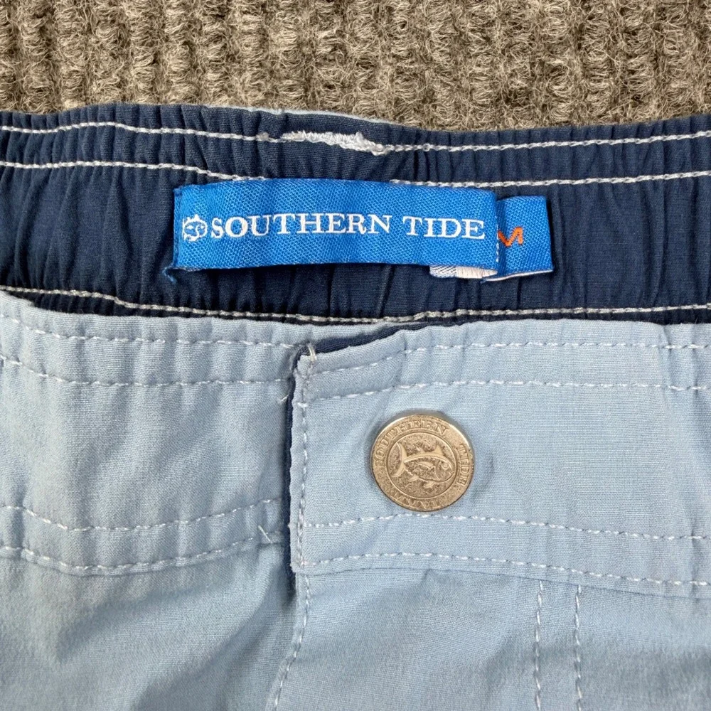 Southern Tide Mens Shorts Medium Blue Tide to Trail Performance Stretch Outdoors